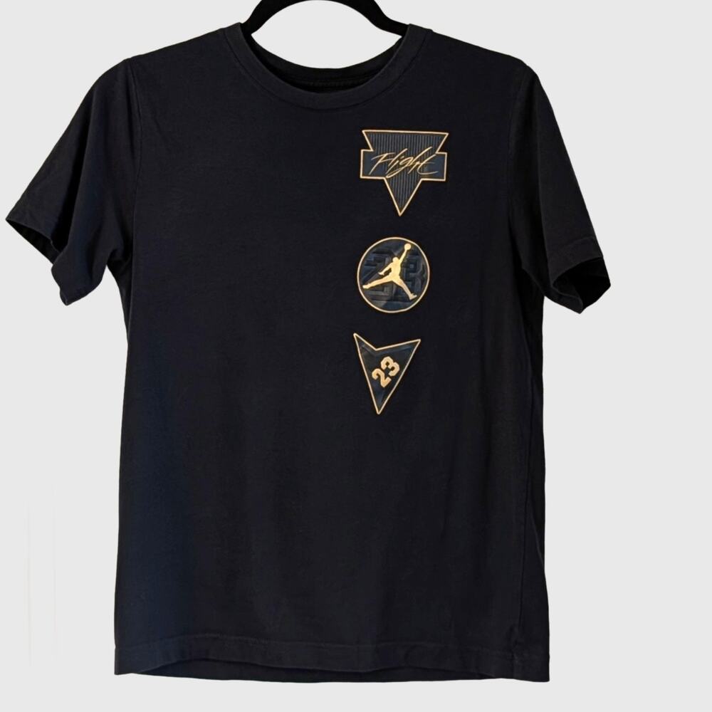 Jordan Jumpman Graphic T Shirt Youth Large Black Gold Air Jordan Tee